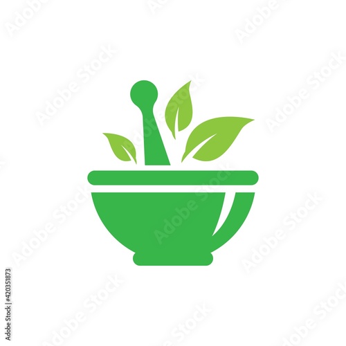 Natural medicine logo images illustration