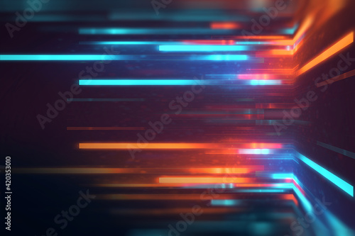 blue geometric  shape abstract technology background