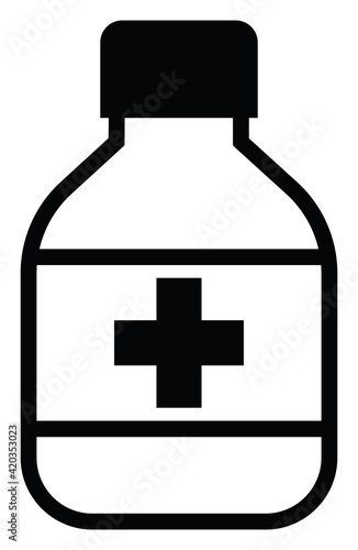 Rubbing alcohol, illustration, vector on a white background
