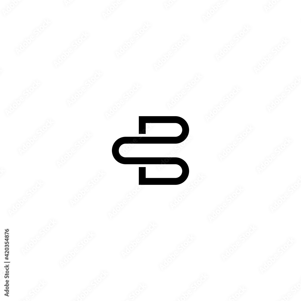 Business logo design simple logo with the letter BS. minimalist design, monogram, luxury Business logo design simple logo with the letter BS. minimalist design, monogram, luxury