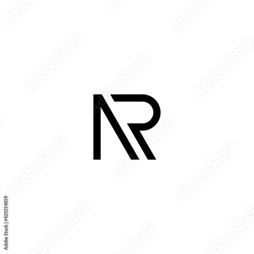 Business logo design simple logo with the letter AR. minimalist design, monogram, luxury