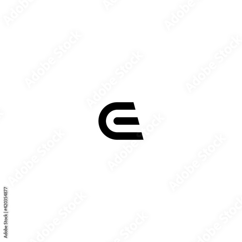 Business logo design simple logo with the letter CE. minimalist design, monogram, luxury