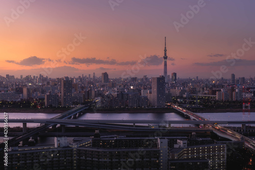 Photography Sunset at Tokyo Skytree