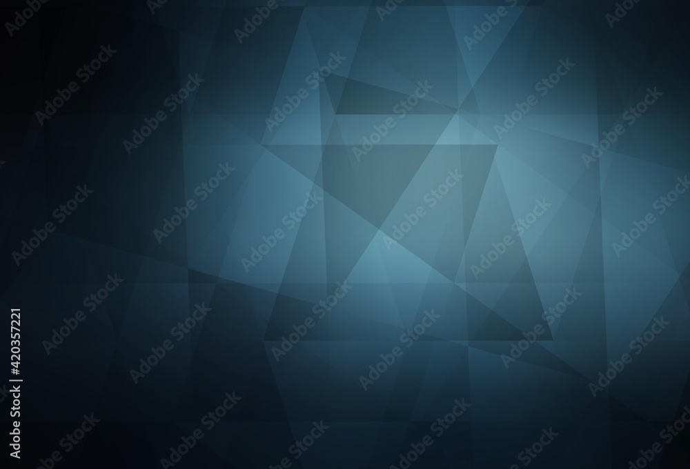 Dark BLUE vector polygonal background. Dark BLUE vector polygonal background.