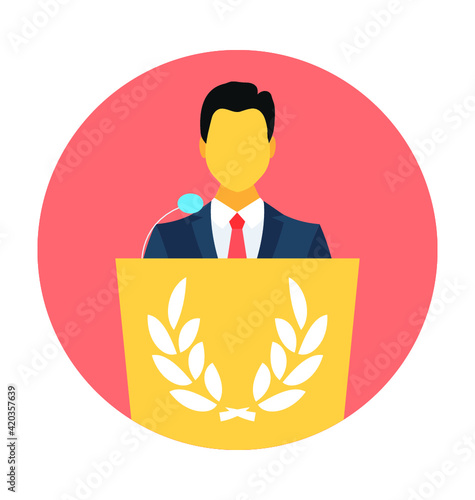 Speech Vector Icon 