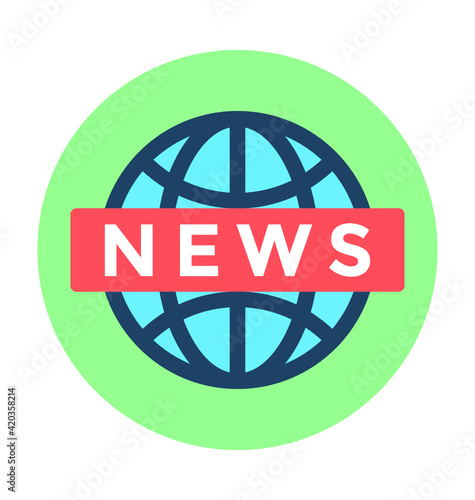 Worldwide News Vector Icon