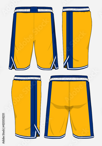 Basketball sports short template apparel