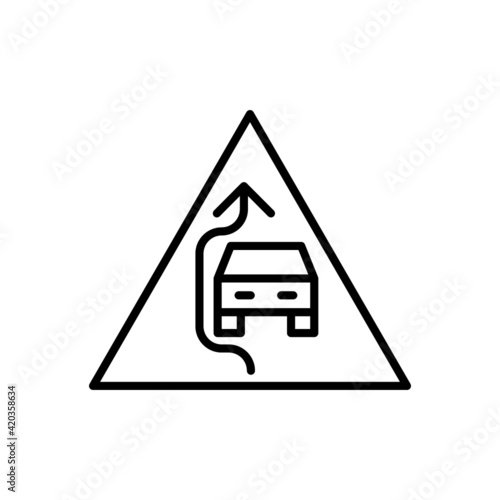 Overtaking Sign icon, isolated on white background