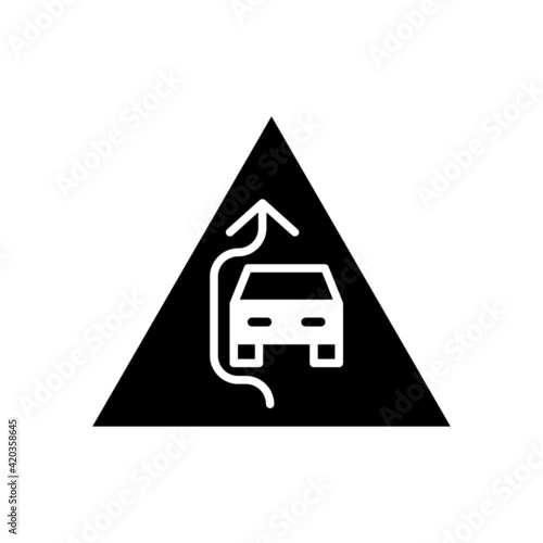 Overtaking Sign icon, isolated on white background
