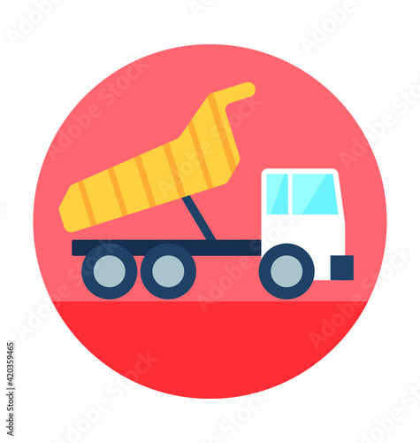 Dump Truck Vector Icon