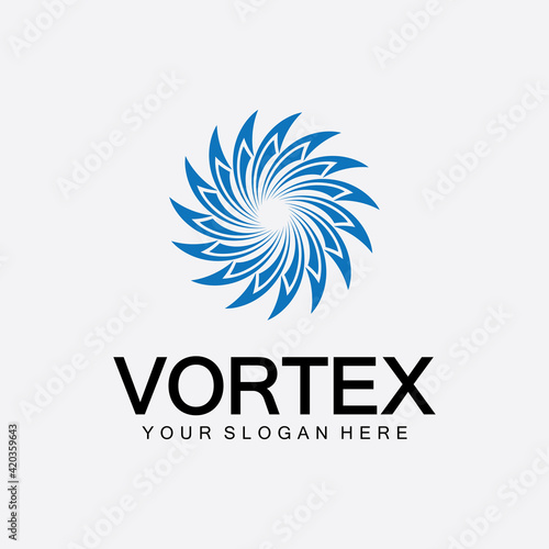 Vortex logo symbol icon illustration design vector.Tornado, vortex, hurricane logo design elements