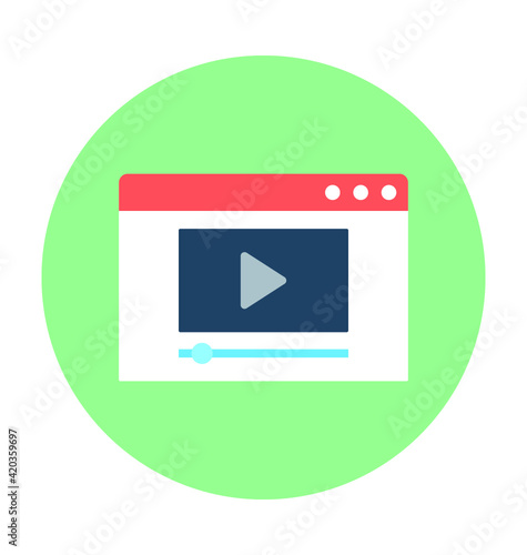 Video Streaming Vector Icon