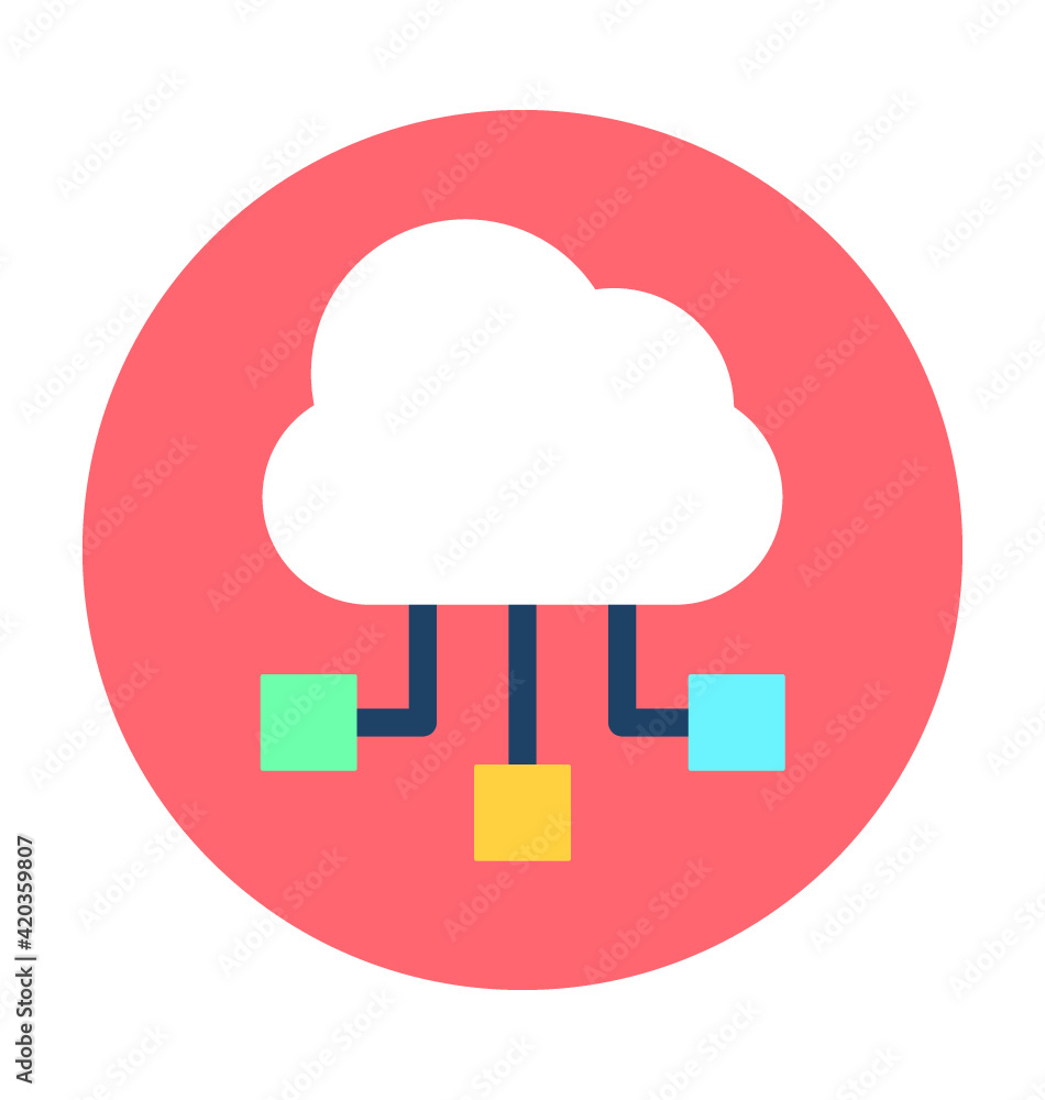 Cloud Sharing Vector Icon Cloud Sharing Vector Icon
