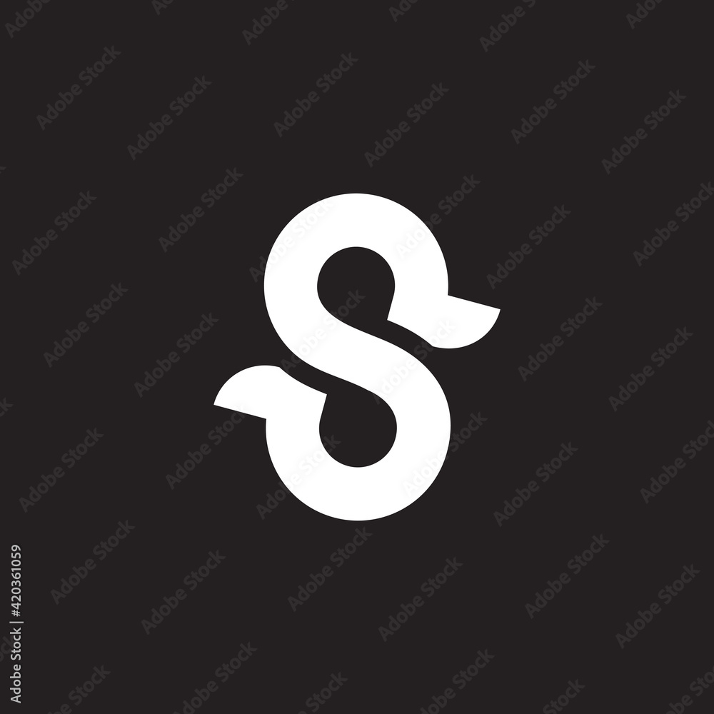 letter s simple curves overlapping line logo vector letter s simple curves overlapping line logo vector