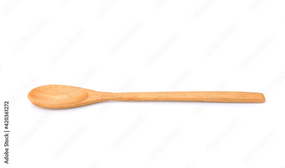 Wood or wooden spoon isolated on White background Wood or wooden spoon isolated on White background