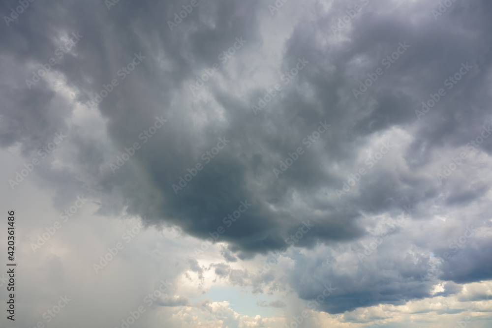 Fototapeta premium Natural background: dramatic stormy sky