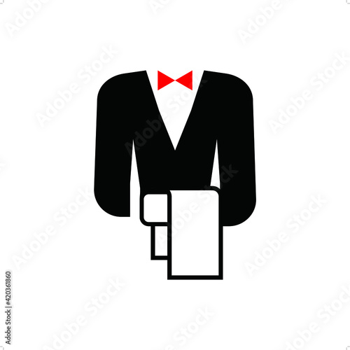Waiter simple illustration