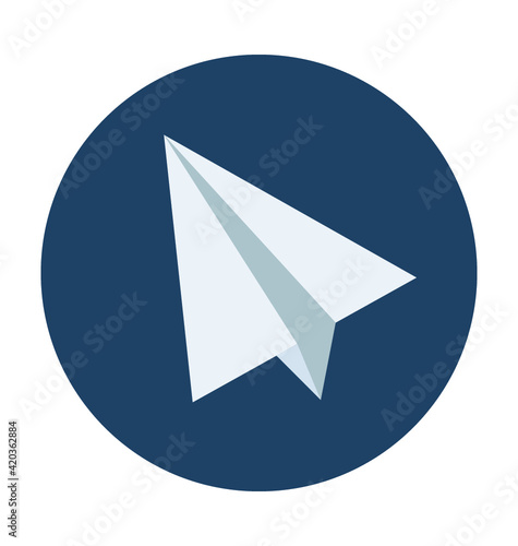 Free Download Paper Plane Vector Icon - GFXLoad