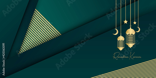 Ramadan Kareem arabic calligraphy banner design. Translation of text 'Ramadan Kareem ' celebration ramadan calligraphy