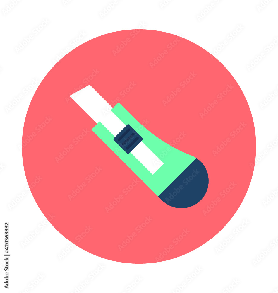 Utility Knife Vector Icon Utility Knife Vector Icon