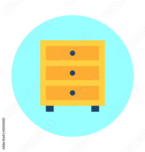 Chest of Drawers Vector Icon