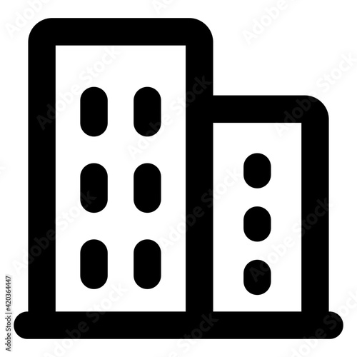 
A modern architecture icon, glyph style of office vector 

