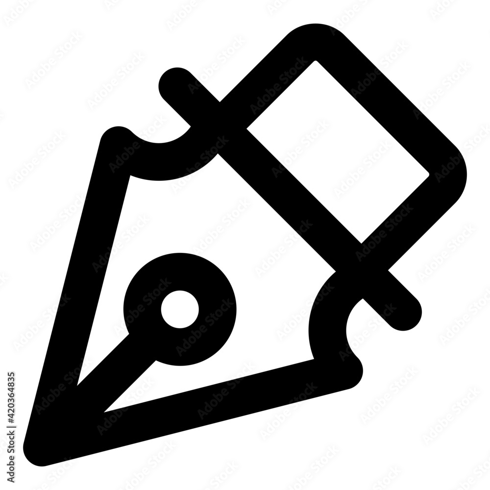 Editable solid design of pen nib icon
Editable solid design of pen nib icon
