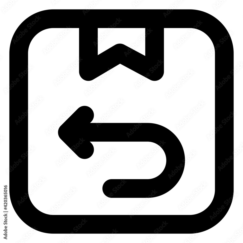 Logistic service, solid icon of parcel return
Logistic service, solid icon of parcel return