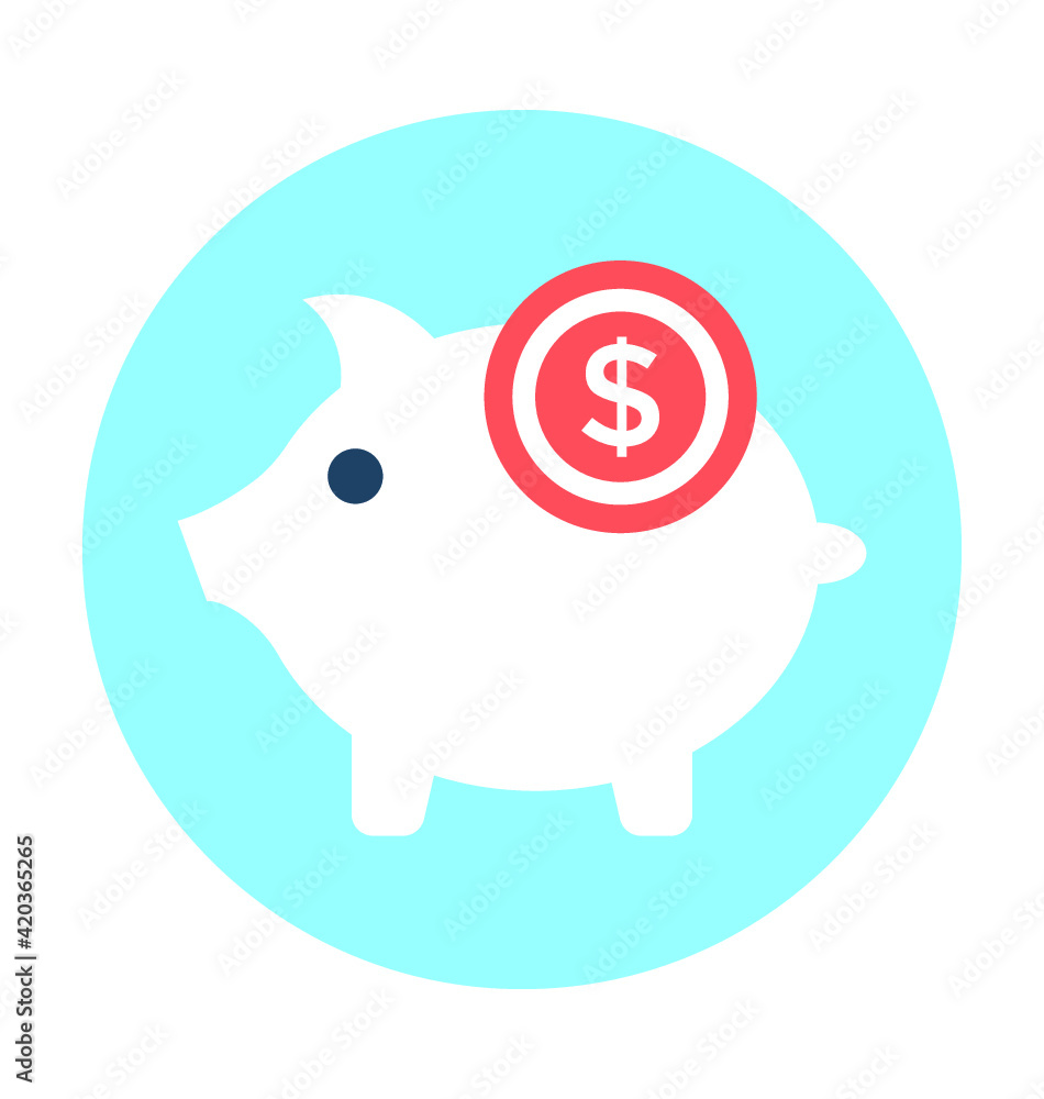 Piggy Bank Vector Icon Piggy Bank Vector Icon