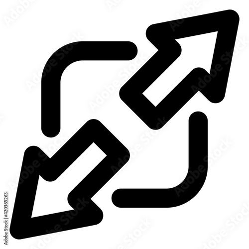 
Editing tool, solid icon of enlarge


