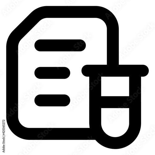 Cardiac report icon of solid style 
