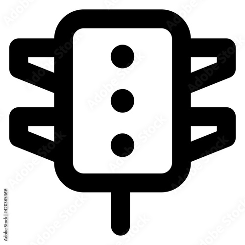 
Traffic signals or traffic lights vector in solid design 


