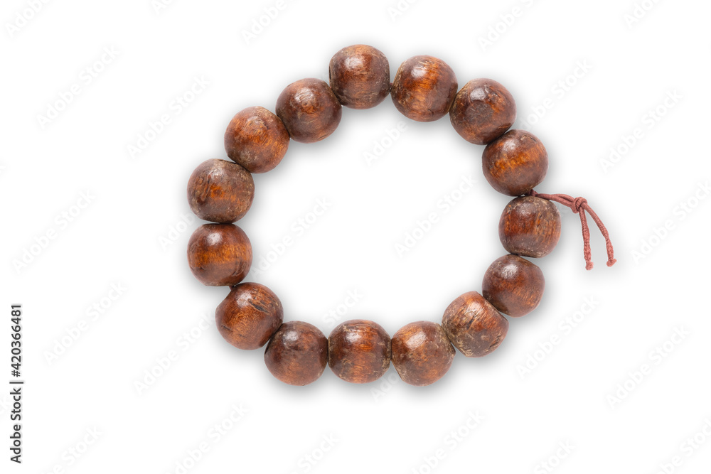 Bracelet wood in isolated with clipping path. Bracelet wood in isolated with clipping path.