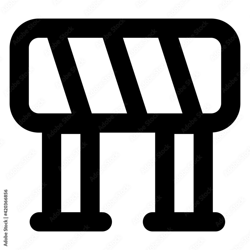 Editable filled design of road barrier icon
Editable filled design of road barrier icon