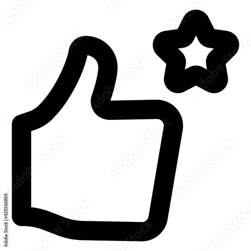 
Star with thumbs up denoting customer feedback icon

