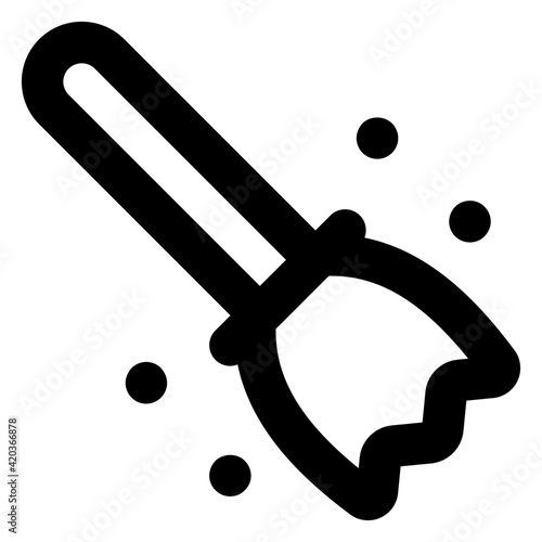 
Modern style icon of magic broom, broomstick editable vector 

