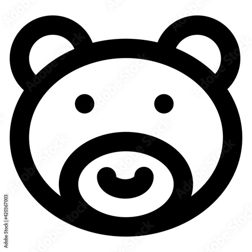 
Kids stuffed toy plaything, icon of teddy bear vector design 

