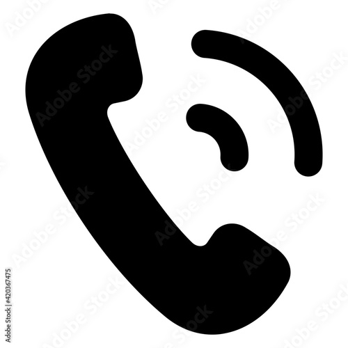 
Filled design of call ringing icon

