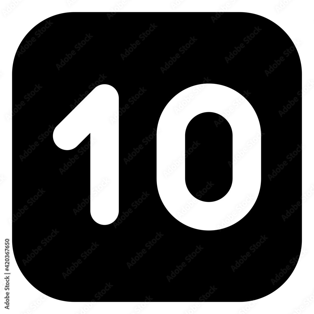 An icon design of number 10
An icon design of number 10