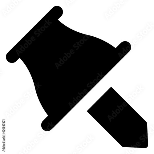 
Pushpin, thumbtack concept in modern filled vector

