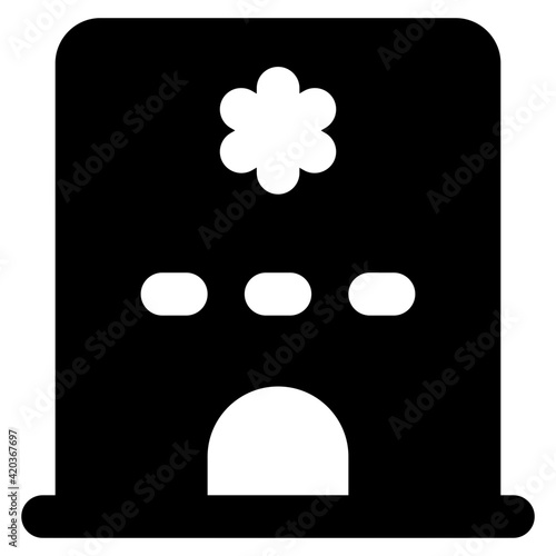 
Medical sign on building, filled design of hospital vector 

