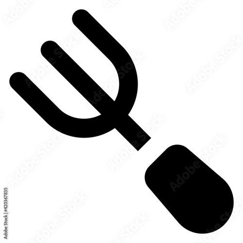 
A filled design icon of fork, kitchen utensil 

