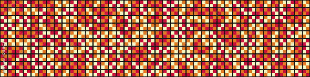 Fototapeta premium Abstract Geometric Pattern generative computational art illustration