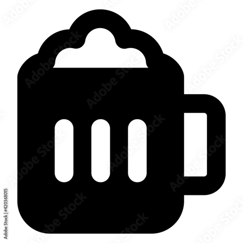 
Icon of beer mug, party celebration concept vector.

