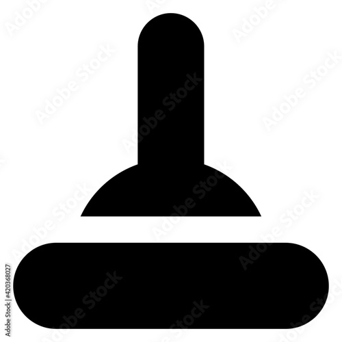 
Solid icon of bathroom plunger vector 

