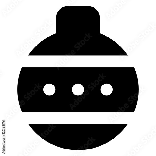 
Decorative party ball icon design 

