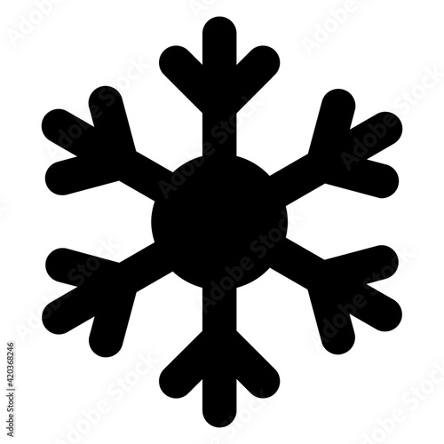 
Snow pattern vector, snowflake icon in editable style 

