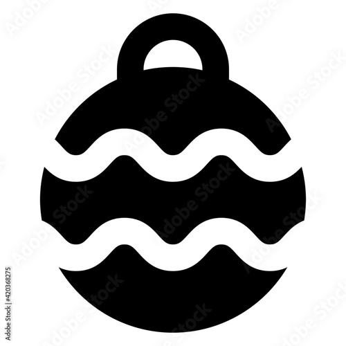 
Christmas party ball icon design 

