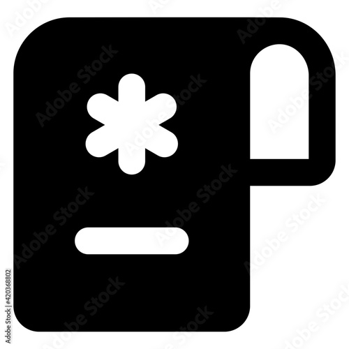 
Cardiac report icon of solid style 


