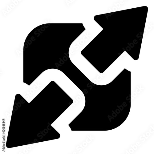 
Editing tool, solid icon of enlarge

